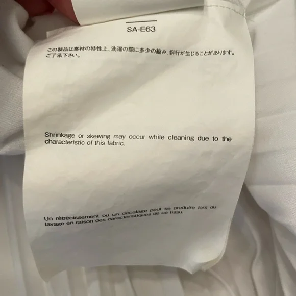 SACAI Hybrid Contrast NWOT Pleated Back T-Shirt Size Japanese 3 US M-L